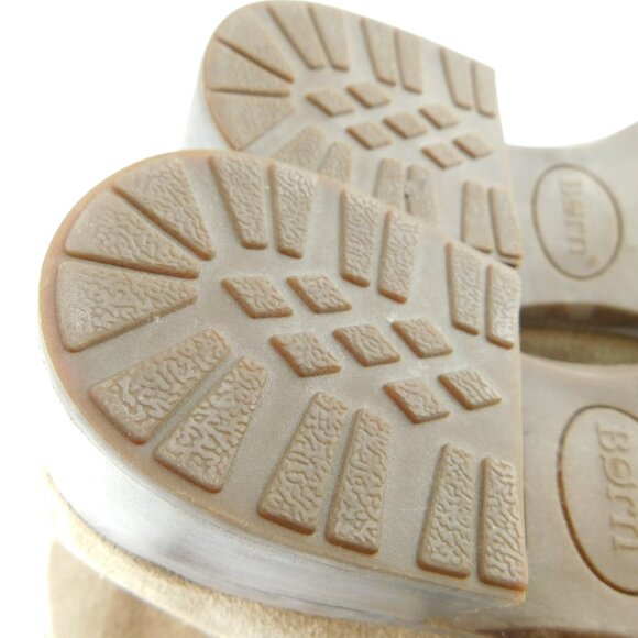 BORN Brown Taupe Suede Leather Knee High Block Heel Boots 8 - Picture 8 of 10